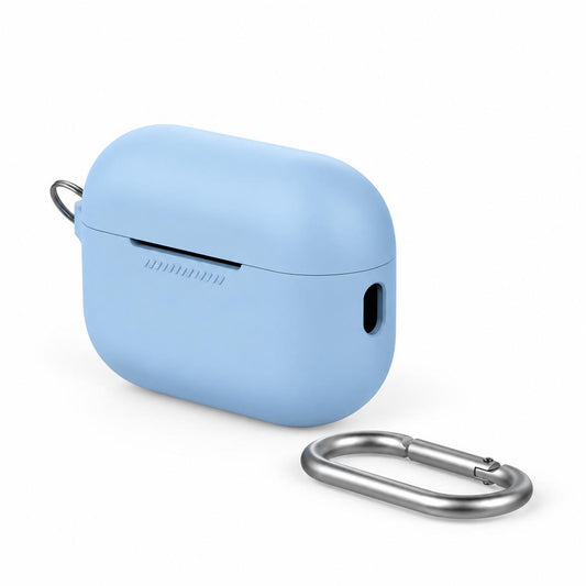 Compatible with AirPods 5 AhaStyle PT193 Integrated Anti-Lost Silicone Wireless Bluetooth Earphone Case - Sky Blue
