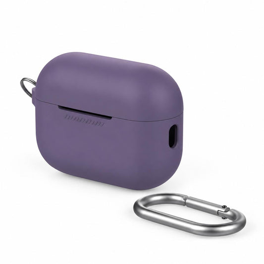 Compatible with AirPods 5 AhaStyle PT193 Integrated Anti-Lost Silicone Wireless Bluetooth Earphone Case - Dark Purple