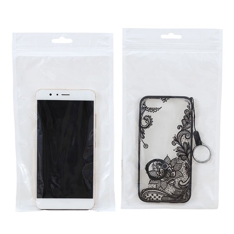 100 PCS 10cm x 12cm Hang Hole Clear Front White Pearl Jewelry Zip Lock Packaging Bag, Custom Printing and Size are welcome