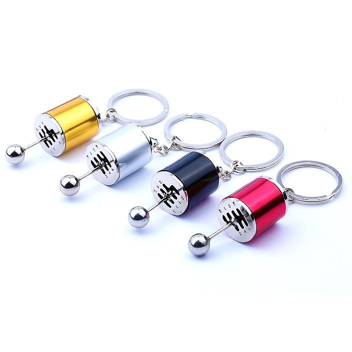 Six-speed Manual Shift Gear Keychain Key Ring Holder(Blue)