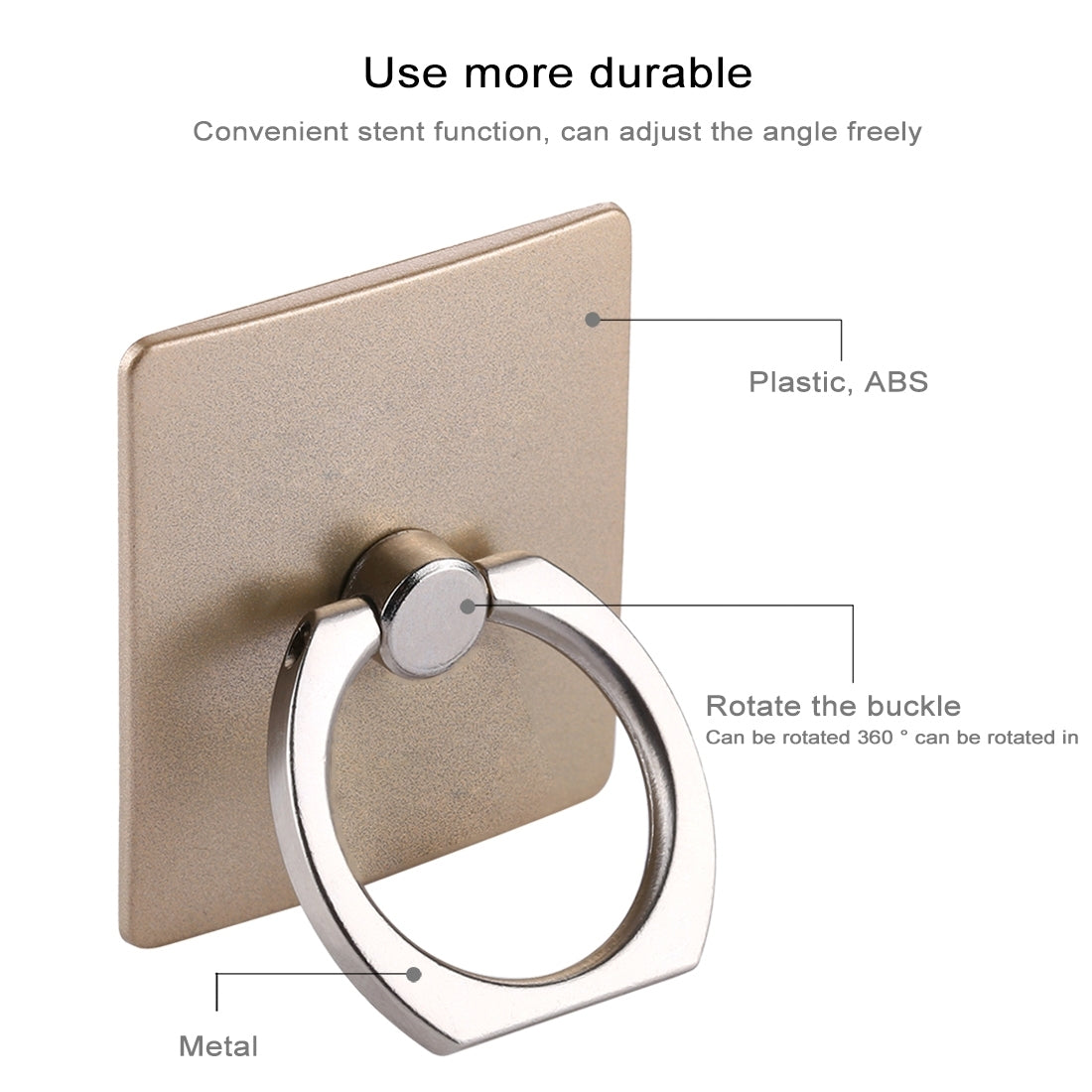 360 Degrees Rotation Ring Phone Holder(Gold)