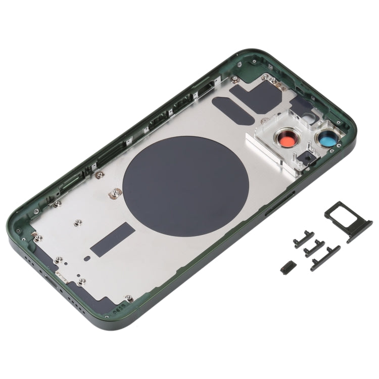 Back Housing Cover with SIM Card Tray & Side  Keys & Camera Lens for iPhone 13(Green)