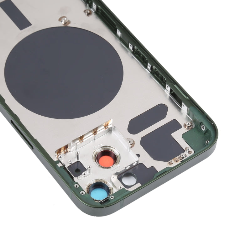 Back Housing Cover with SIM Card Tray & Side  Keys & Camera Lens for iPhone 13(Green)