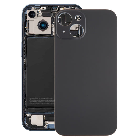 For iPhone 15 Glass Battery Back Cover(Black)