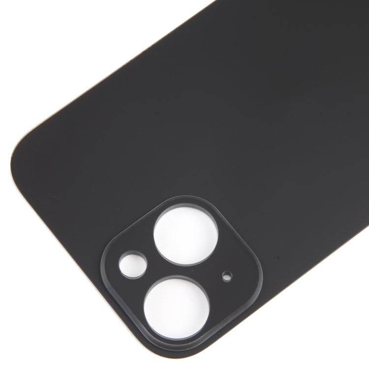 For iPhone 15 Glass Battery Back Cover(Black)