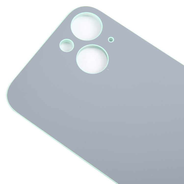 For iPhone 15 Easy Replacement Big Camera Hole Glass Back Battery Cover(Green)