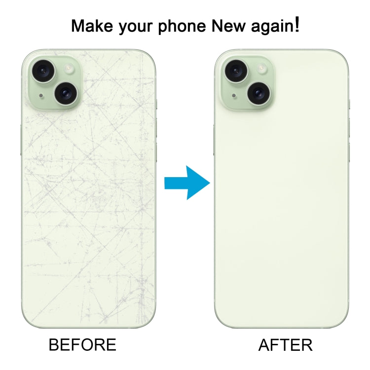 For iPhone 15 Easy Replacement Big Camera Hole Glass Back Battery Cover(Green)