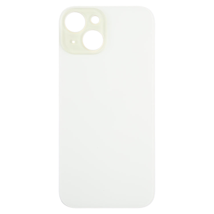 For iPhone 15 Easy Replacement Big Camera Hole Glass Back Battery Cover(Yellow)