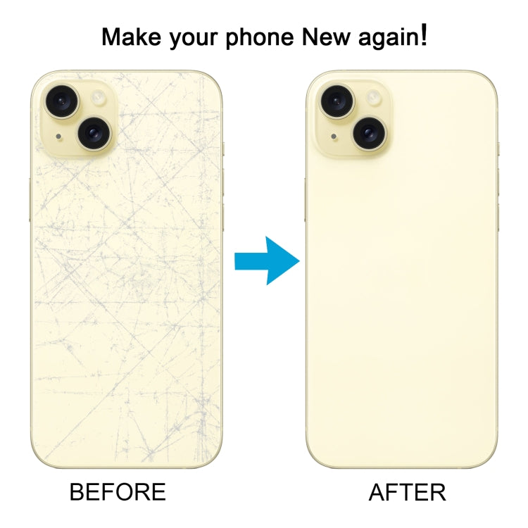 For iPhone 15 Battery Back Cover with Camera Lens Cover + MagSafe Magnet(Yellow)