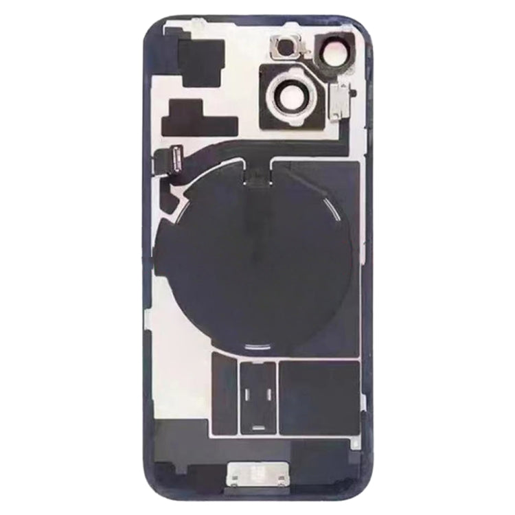 For iPhone 15 Glass Battery Back Cover with Flash Bracket + Wireless Charging Module(Yellow)