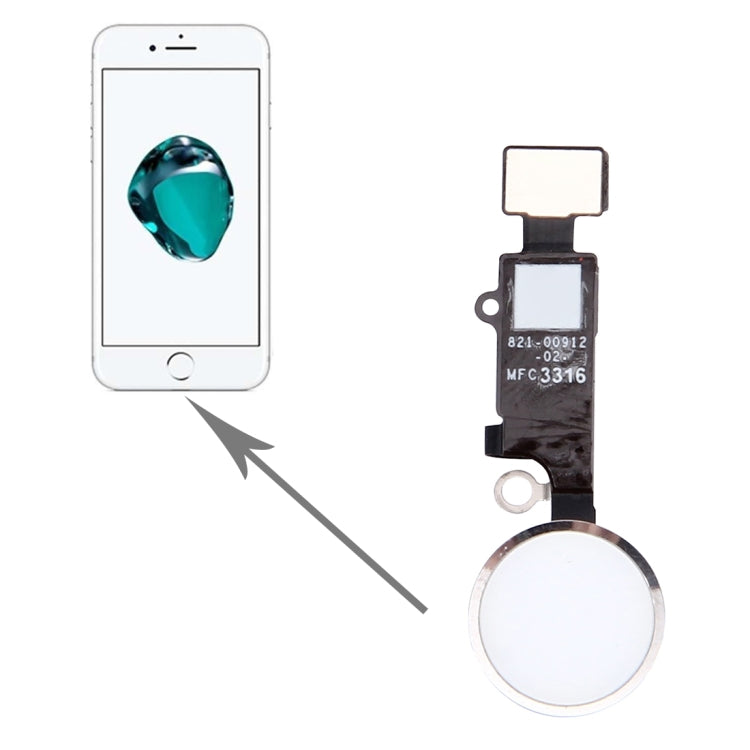 Home Button for iPhone 7 Plus , Not Supporting Fingerprint Identification and Return Function(Silver)