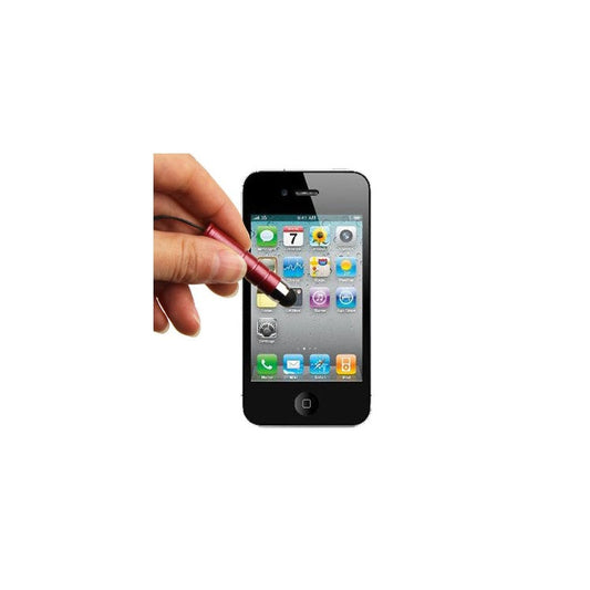 Soft Touch Stylus Pen for iPhone iPad iPod (With 3.5mm Plug);Red