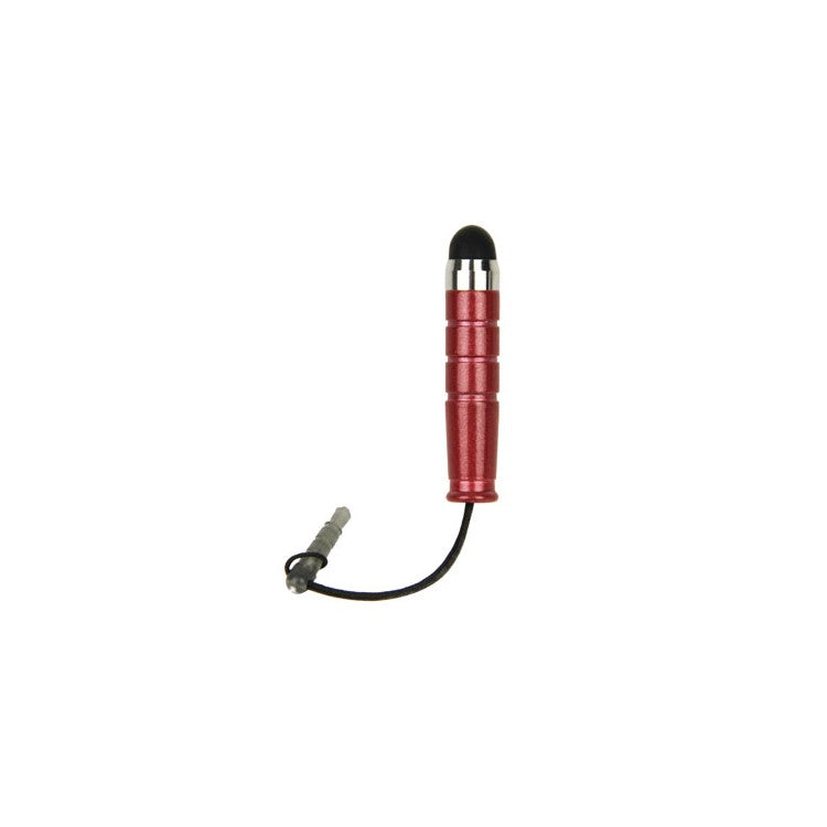 Soft Touch Stylus Pen for iPhone iPad iPod (With 3.5mm Plug);Red