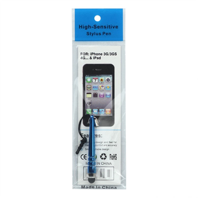 3.5mm Plug Premium Capacitive Stylus Touch Pen for iPhone 4S 4 5 5s 5c / The New iPad / HTC - Dark Blue