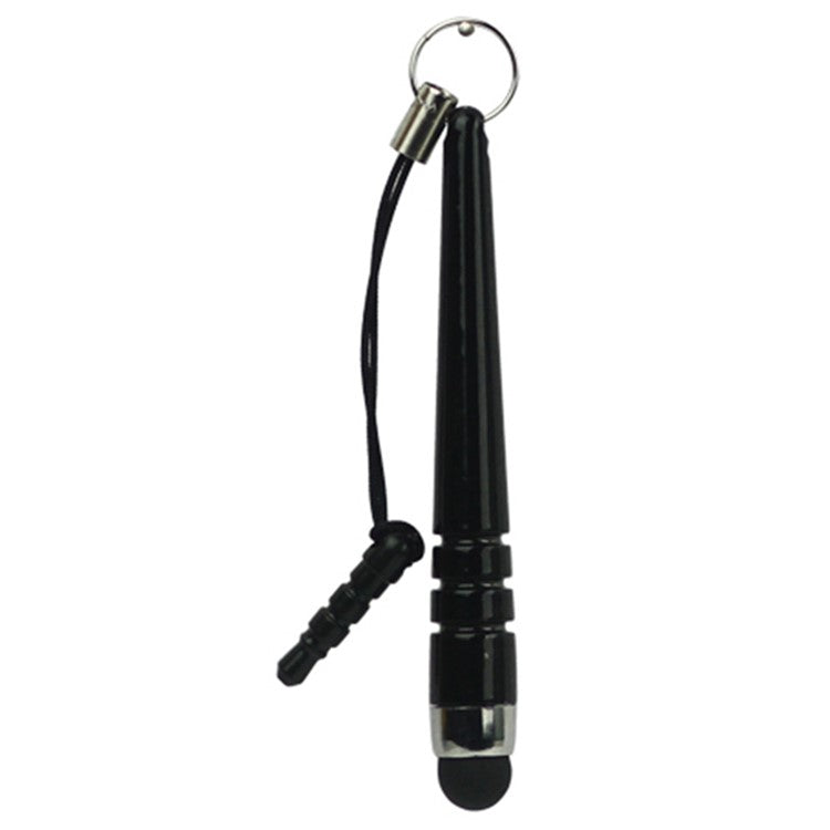 3.5mm Plug Premium Capacitive Stylus Touch Pen for iPhone 4S 4 5 5s 5c / The New iPad / HTC - Black