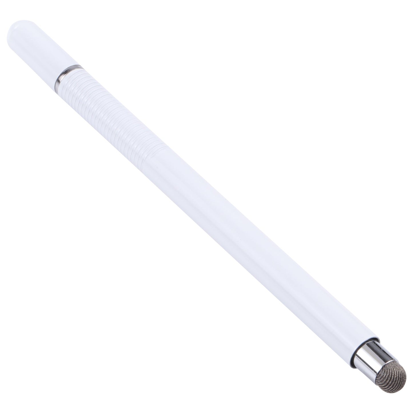 361 2 in 1 Universal Silicone Disc Nib Stylus Pen with Mobile Phone Writing Pen & Magnetic Cap(White)