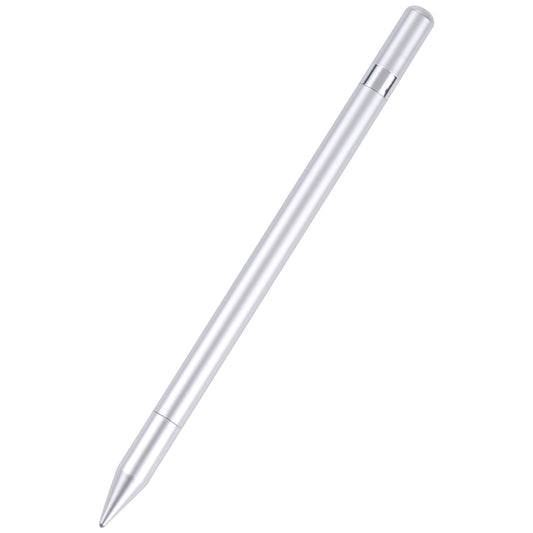 Pt360 2 in 1 Universal Silicone Disc Nib Stylus Pen with Common Writing Pen Function (Silver)