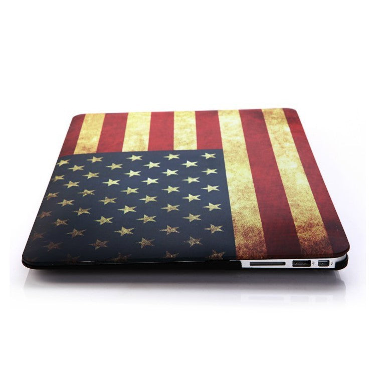 Vintage US Flag Rubberized Plastic Case Cover for Apple Macbook Air 13.3