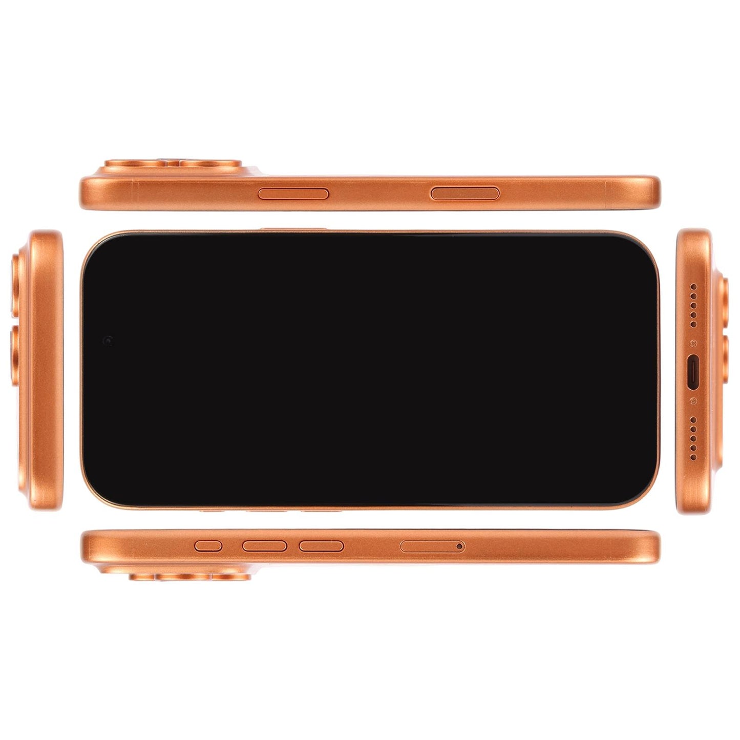 For iPhone 17 Pro Black Screen Non-Working Fake Dummy Display Model (Orange)