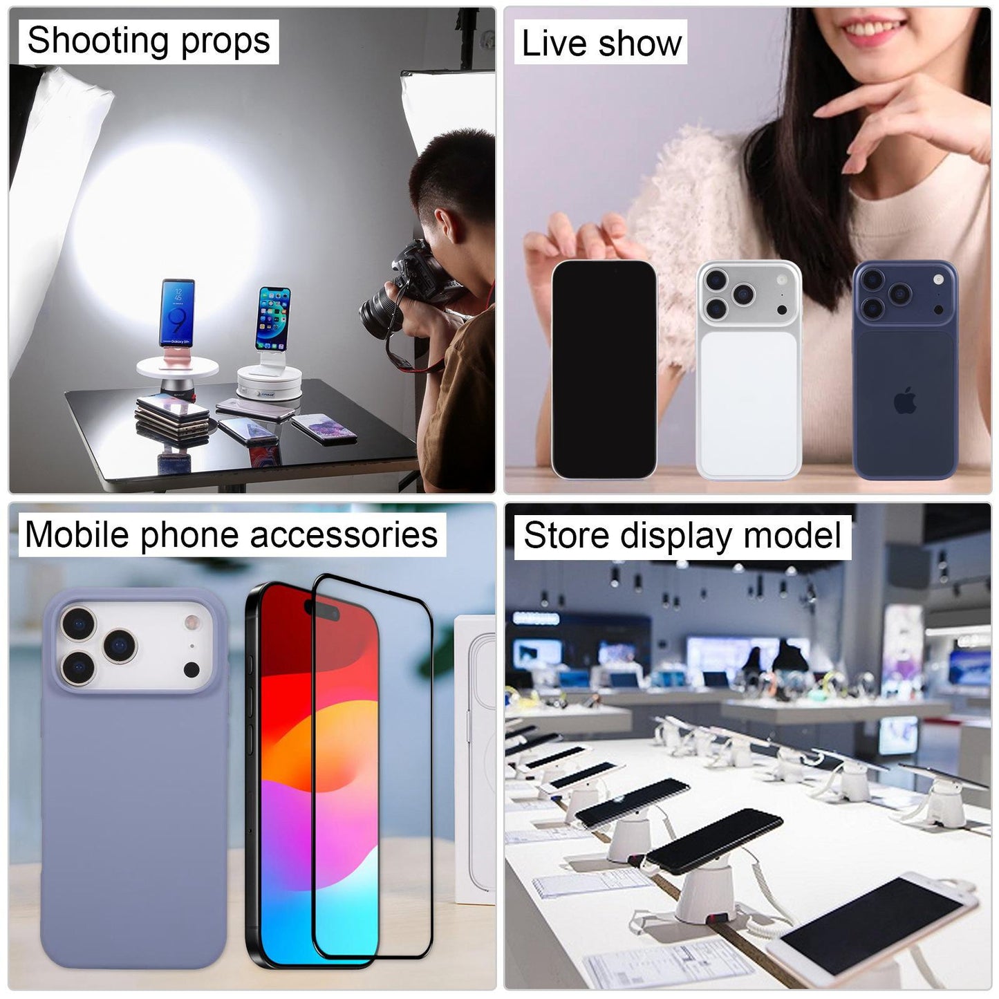 For iPhone 17 Pro Black Screen Non-Working Fake Dummy Display Model (Orange)