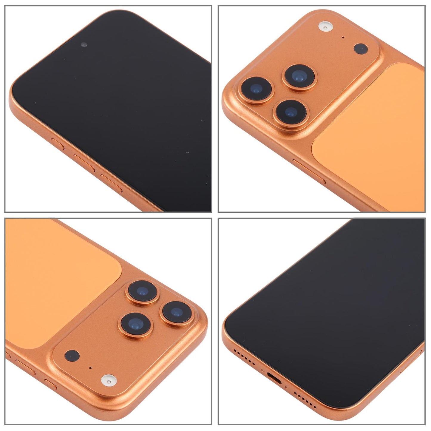 For iPhone 17 Pro Max Black Screen Non-Working Fake Dummy Display Model (Orange)