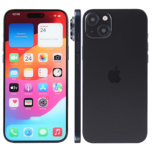For iPhone 15 Color Screen Non-Working Fake Dummy Display Model (Black)