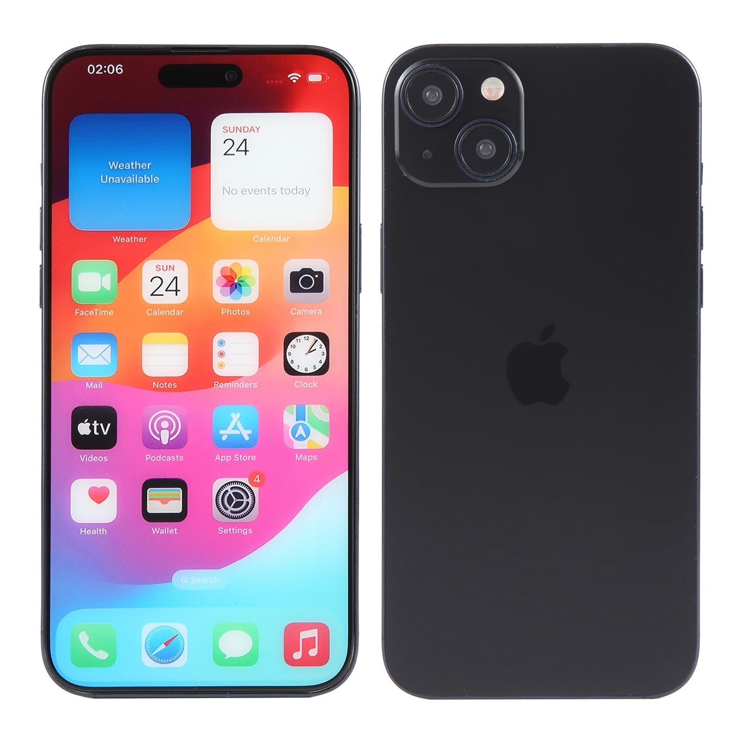For iPhone 15 Color Screen Non-Working Fake Dummy Display Model (Black)