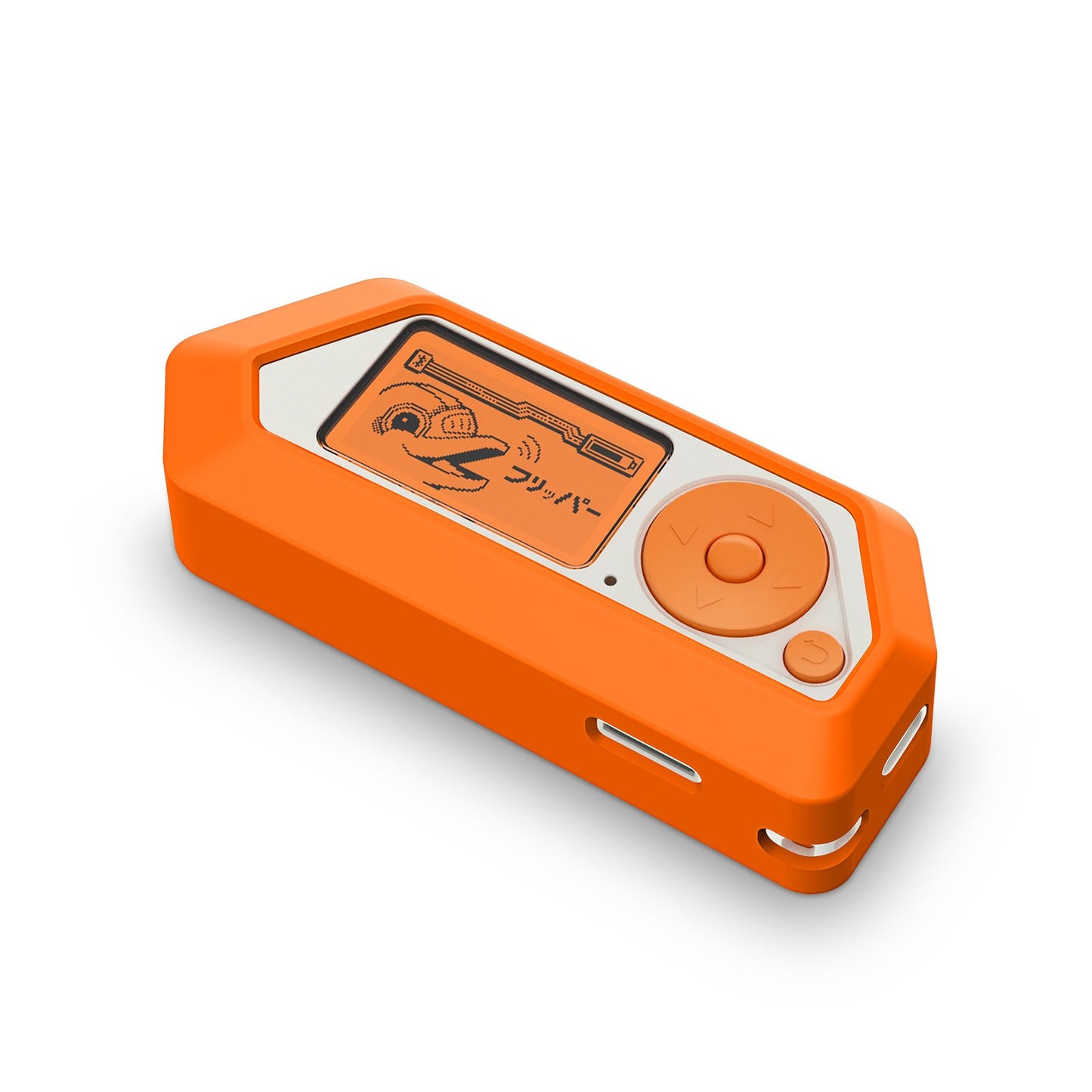 For Flipper Zero Protective Case Electronic Pet Little Dolphin Silicone Protective case - orange color