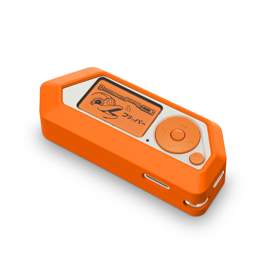 For Flipper Zero Protective Case Electronic Pet Little Dolphin Silicone Protective case - orange color