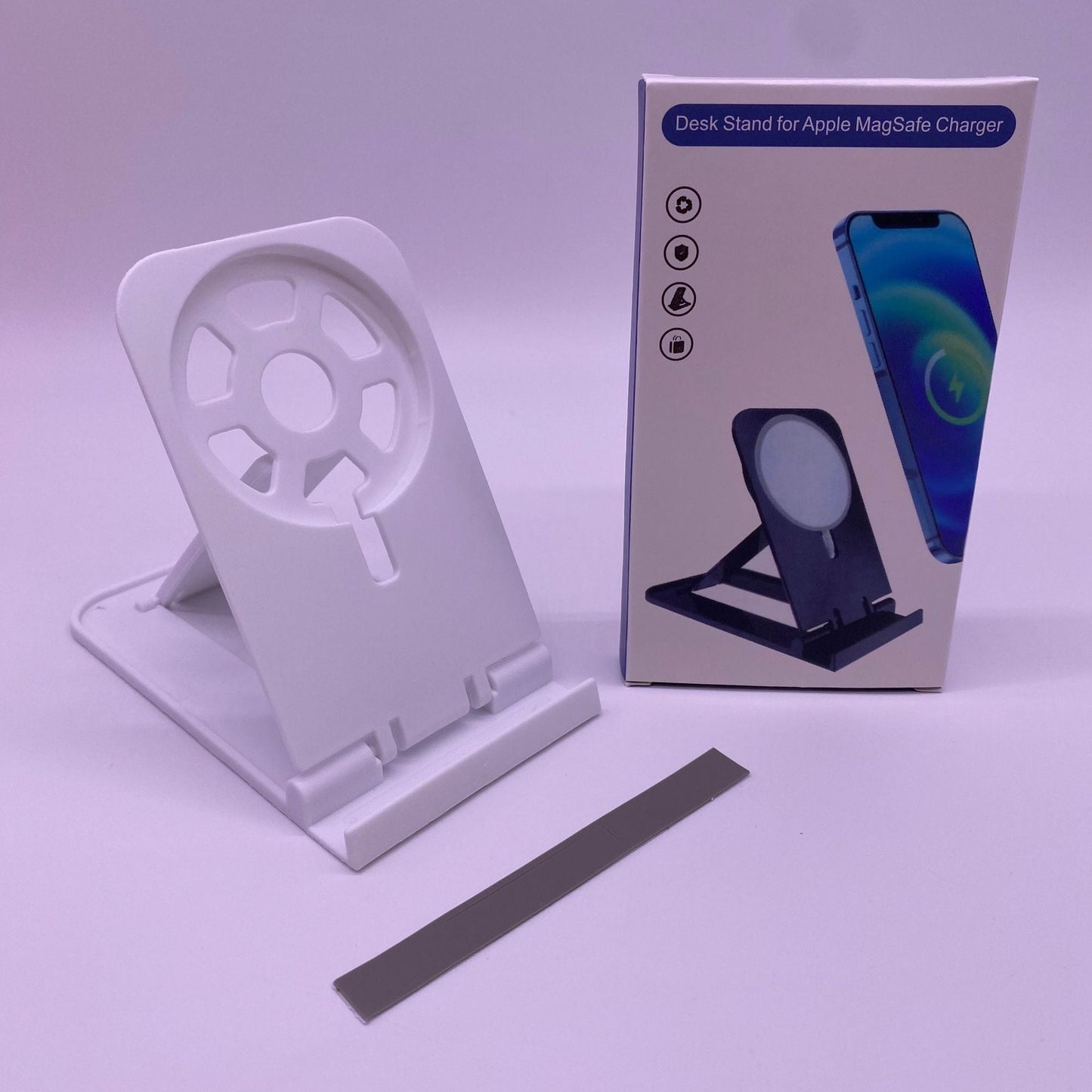 For Apple iPhone Compatible with MagSafe Stand Holder Magnetic Wireless Charger Support - White