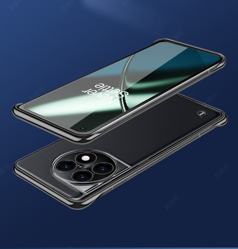 Suitable for OnePlus mobile phone case, transparent electroplating, frameless, ultra-thin, anti-fall, heat dissipation, non-yellowing and hard
