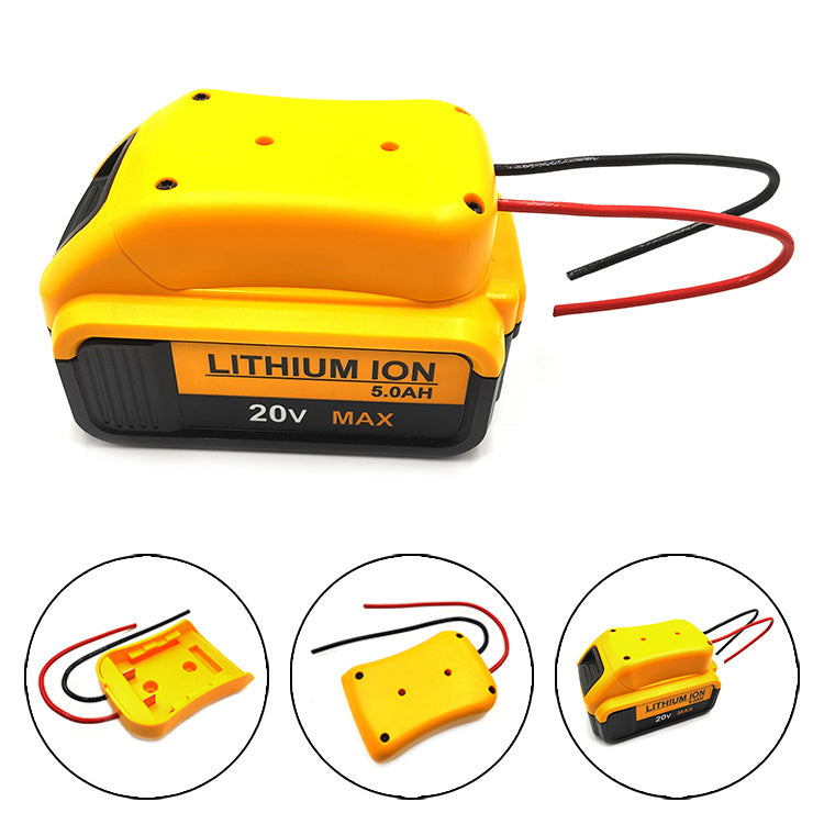 20V/18V Lithium Battery Adapter for Dewalt DCB Power Connector Converter - Yellow