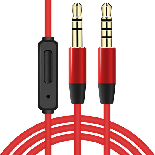 Universal Headset Audio Cable – 3.5mm AUX Male-to-Male Head-Mounted Recording Cable