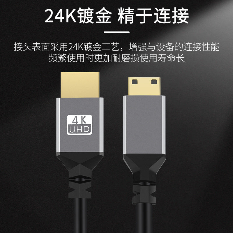 HD-036-RI Mini HDMI 1.4 Male to HDMI Male Cable Ultra HD 4K 60Hz straight Stretch Coiled Cord