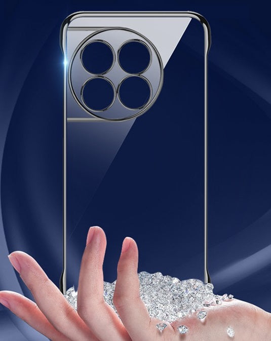 Suitable for OnePlus mobile phone case, transparent electroplating, frameless, ultra-thin, anti-fall, heat dissipation, non-yellowing and hard