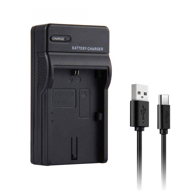 Type-C USB Plug Battery Charger with Cable for Canon NB-5L Battery