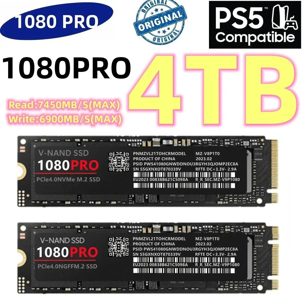 1080PRO 4TB Original SSD M2 2280 PCIe 4.0 NVME SSD Solid State Drive