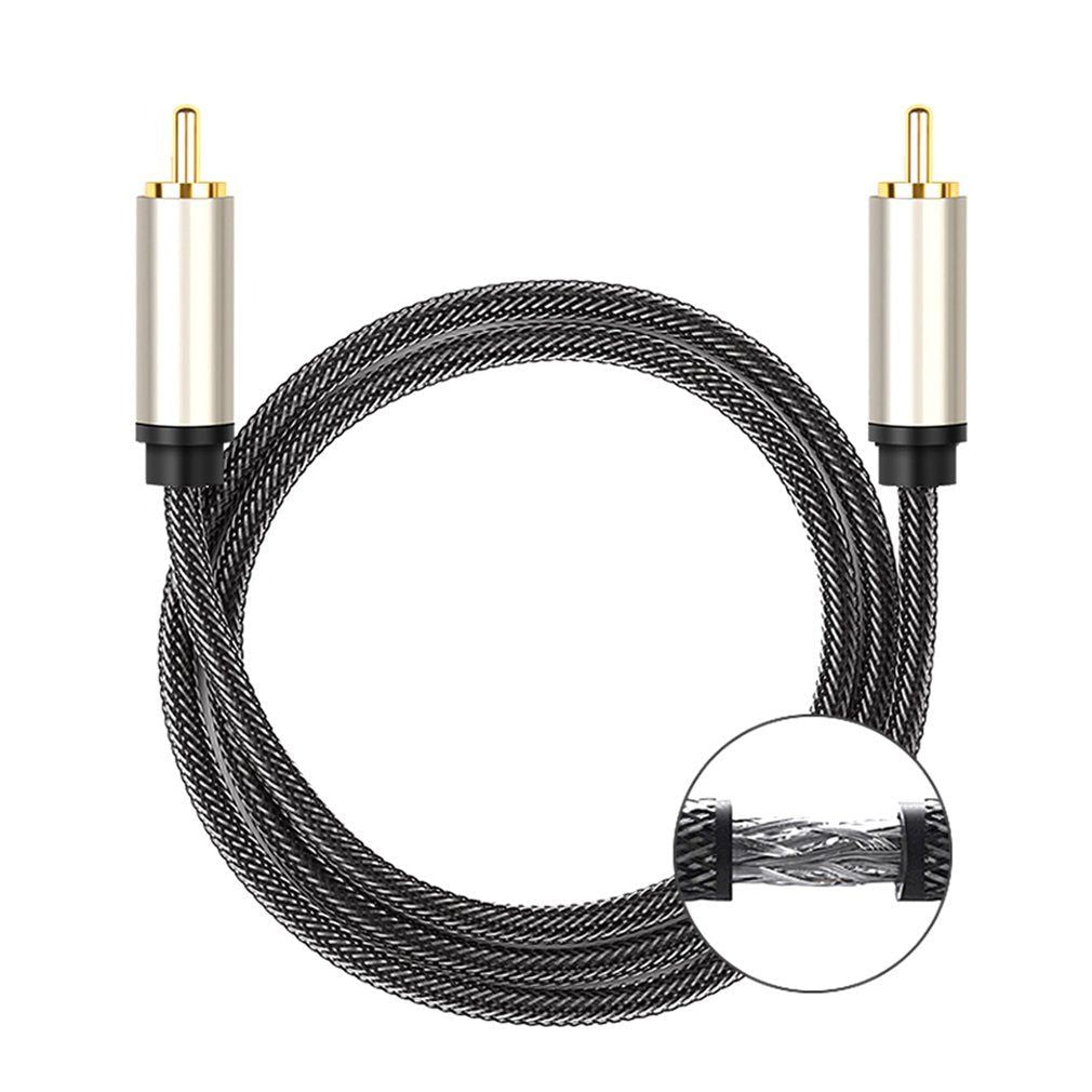 0.5m Coaxial S / PDIF Digital Audio Cable RCA Male to Male Stereo AUX Cable for DVD, Sound Amplifier, Speaker - UNIQKART