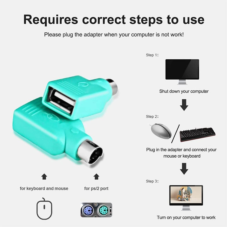 USB Female to PS Male Convertor Plug
