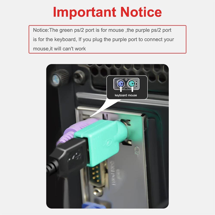 USB Female to PS Male Convertor Plug