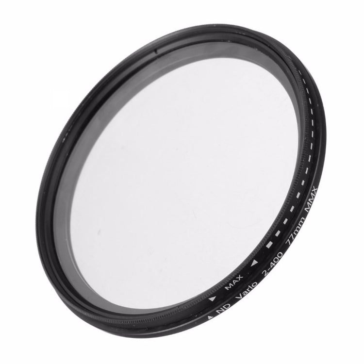 77mm ND Fader Neutral Density Adjustable Variable Filter ND 2 to ND 400 Filter (Black)