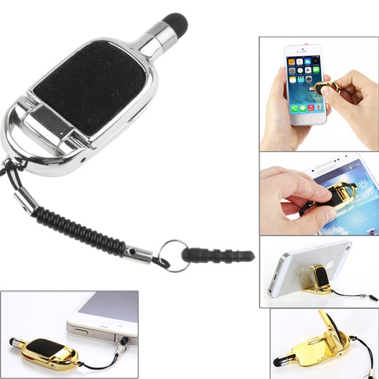 [RUS Warehouse] 5 in 1 Multi-functional High-Sensitive Capacitive Stylus Pen / Touch Pen with Mobile Phone Holder(Silver)