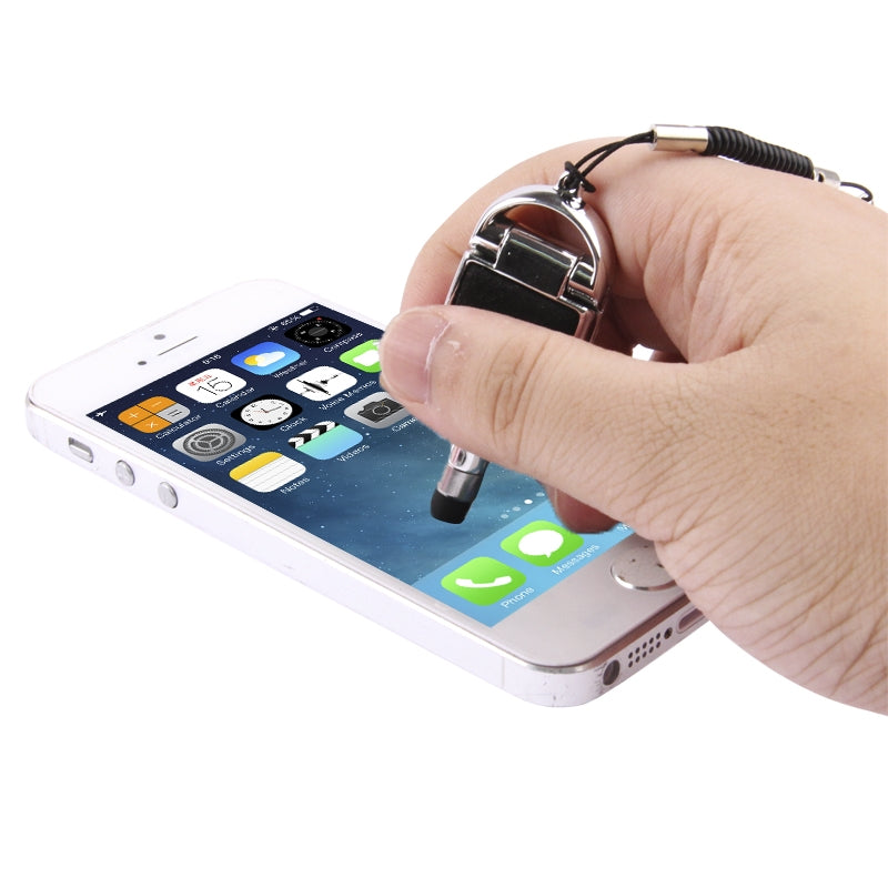 [RUS Warehouse] 5 in 1 Multi-functional High-Sensitive Capacitive Stylus Pen / Touch Pen with Mobile Phone Holder(Silver)