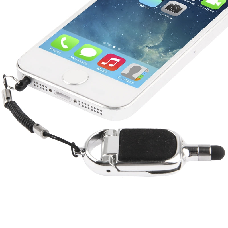 [RUS Warehouse] 5 in 1 Multi-functional High-Sensitive Capacitive Stylus Pen / Touch Pen with Mobile Phone Holder(Silver)