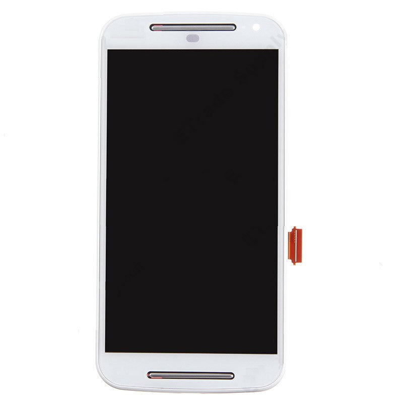 3 in 1 (LCD + Frame + Touch Pad) Digitizer Assembl for Motorola Moto G2(White)