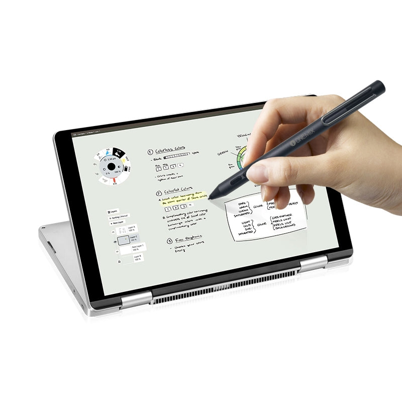 ONE-NETBOOK 2048 Levels of Pressure Sensitivity Stylus Pen for OneMix 3 Series (WMC0251S & WMC0252B & WMC0253H)(Black)