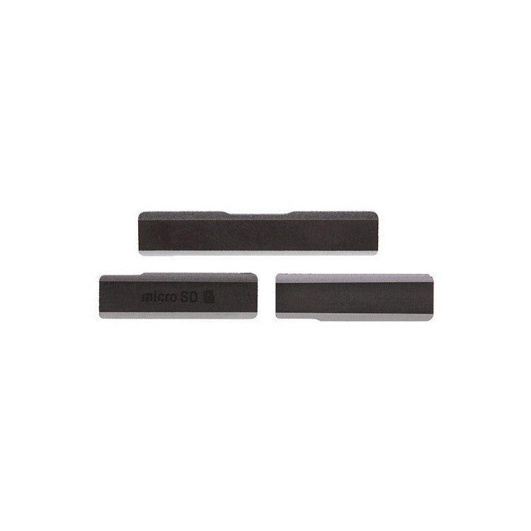 OEM for Sony Xperia Z1 L39h C6903 Honami MicroSD Card Cap + SIM Card Cap + Charging Port Cover - Black