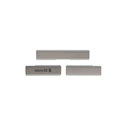 OEM for Sony Xperia Z1 L39h C6903 Honami MicroSD Card Cap + SIM Card Cap + Charging Port Cover - White