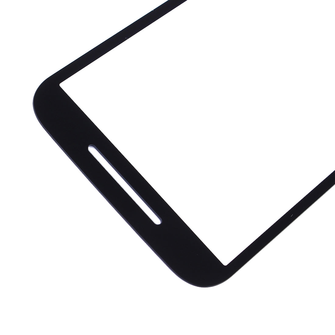 Front Screen Outer Glass Lens for Motorola Moto G (3rd gen)(Black)