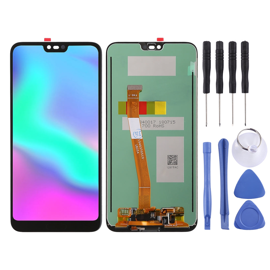 Original LCD Screen for Huawei Honor 10 with Digitizer Full Assembly, Supporting Fingerprint Identification (Black)
